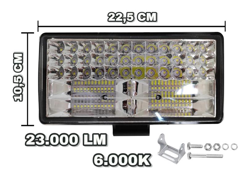 Imagem de 12 Faróis de milha LED 252W LE-6728 potente para trator caminhão