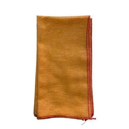 Imagem de 12 Flanelas Laranja Ouro Grandes  Multiuso Algodão Limpeza Geral medidas: 28x35 Cm Kit 12 Unidades