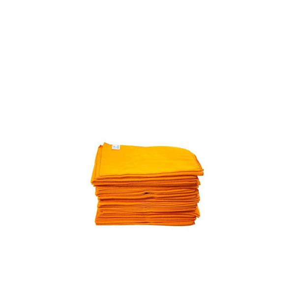 Imagem de 12 Flanelas Laranja Ouro Grandes  Multiuso Algodão Limpeza Geral medidas: 28x35 Cm Kit 12 Unidades