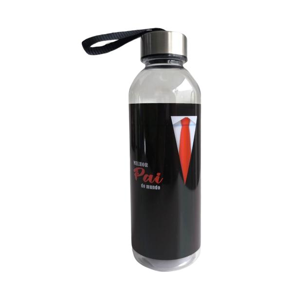 Imagem de 12 Garrafas Plástico com Alça Personalizada 550ml Pai