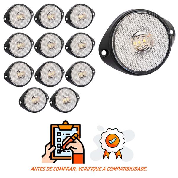 Imagem de 12 Lanterna Frontal Guerra LED Cristal 65mm c/ Suporte - Fio