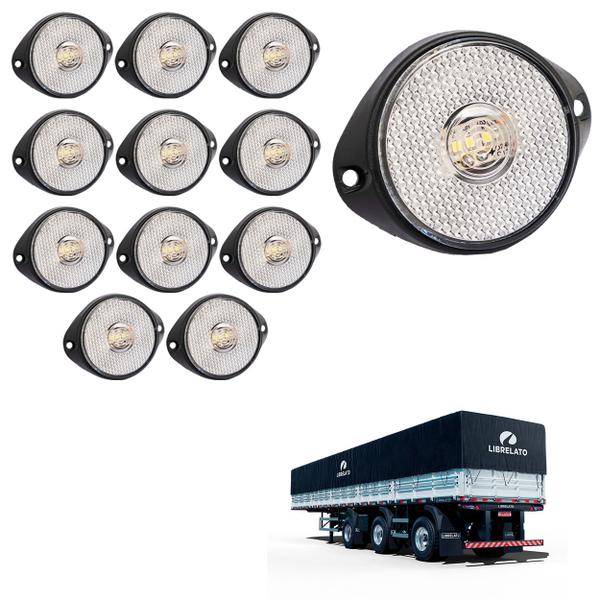 Imagem de 12 Lanterna Frontal Librelato LED Cristal 65mm c/ Sup. - Fio