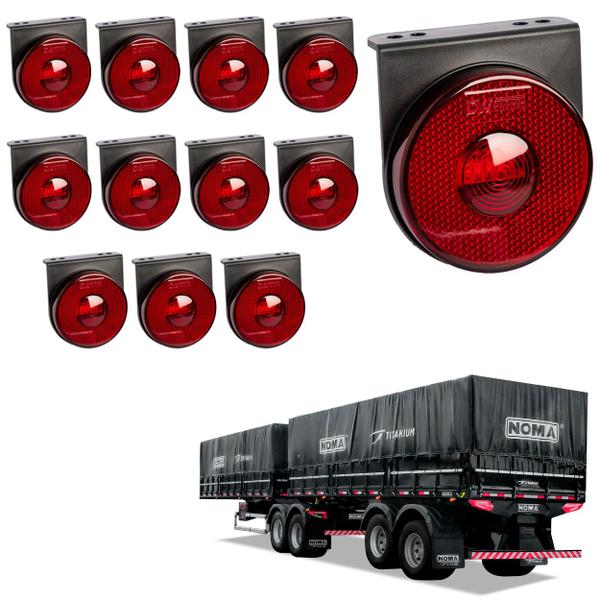 Imagem de 12 Lanterna Lateral Noma LED Rubi 85mm c/ Suporte - Fio