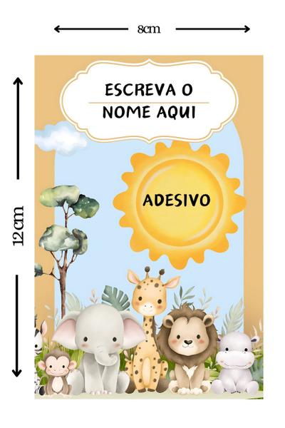 Imagem de 12 Lembrancinhas Infantil Vela Aromática Algodão Tema Safari