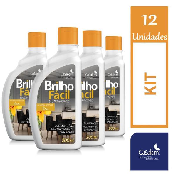 Imagem de 12 Lustra-móveis Brilho Fácil Lírio Multissuperfícies 200ml