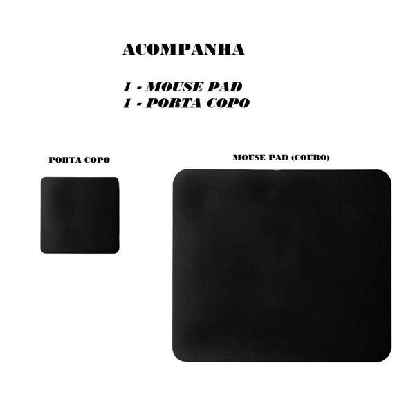 Imagem de 12 Mousepads Couro 20 X 20 + Apoio Para Copos