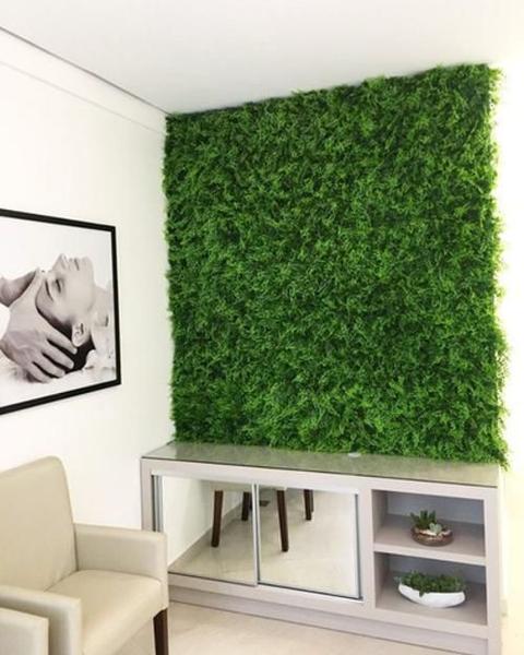 Imagem de 12 Painel Jardim Vertical Artificial Verde Planta Decorativa