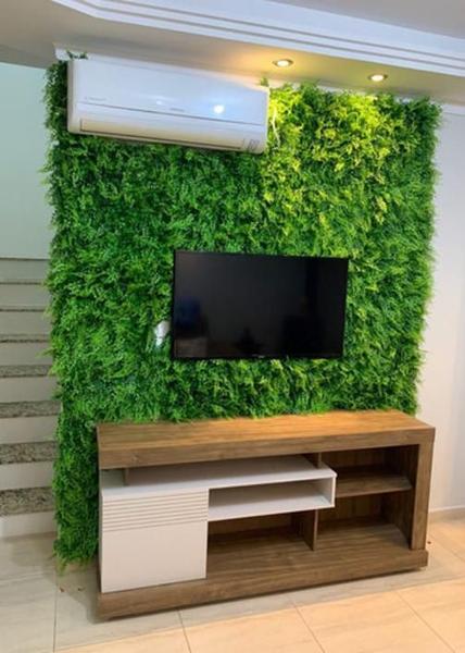 Imagem de 12 Painel Jardim Vertical Artificial Verde Planta Decorativa