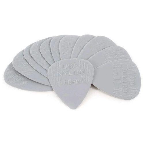 Imagem de 12 Palheta DUNLOP Nylon 0.60 mm Std guitarra cinza claro