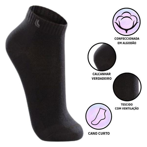 Imagem de 12 Pares De Meias Cano Curto Lupo Masculina Sport Para Academia Treino Corrida