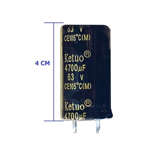 Imagem de 12 pçs - capacitor eletrolitico 4700x63v - 4700uf x 63v