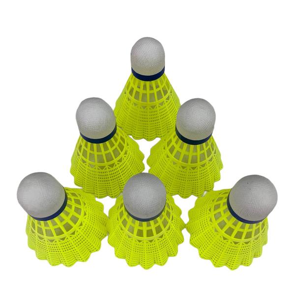 Imagem de 12 Petecas Badminton Vollo VB600 8,5cm Nylon Base em Cortiça