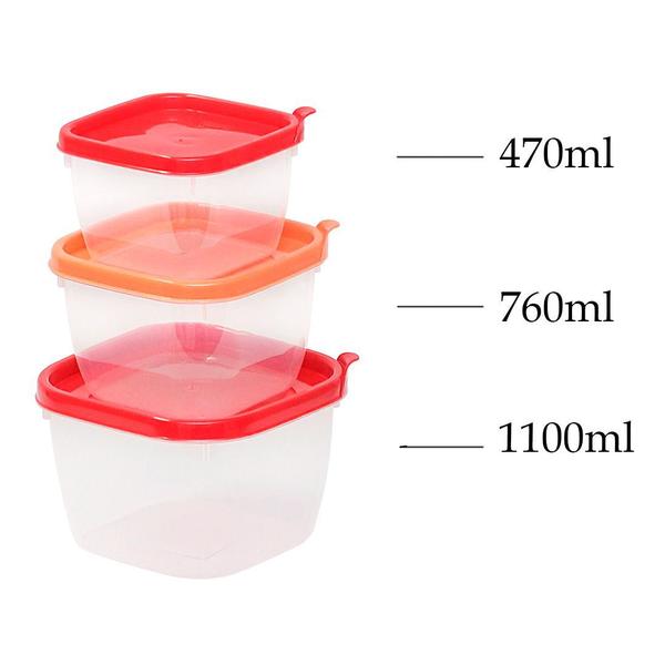 Imagem de 12 Potes alimentos comida mantimentos plástico plasútil Vasilha marmita tapoer tapuer tupperware