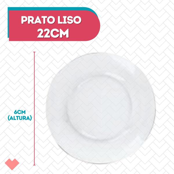 Imagem de 12 Prato Astral 22cm Transparente Resistente Ideal P/ Jantar