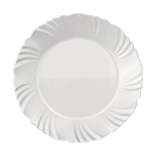 12 Prato Raso Opaline Pétala 25,5Cm Redondo Duralex Vidro - Nadir Imagem de 12 Prato Raso Opaline Pétala 25,5Cm Redondo Duralex Vidro