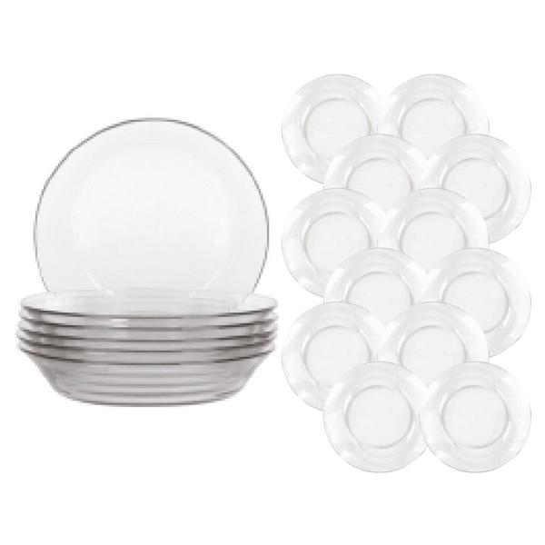 12 Pratos Redondos Fundo Sopa Astral 19,6cm Refeição Duralex - Nadir Figueiredo Imagem de 12 Pratos Redondos Fundo Sopa Astral 19,6cm Refeição Duralex