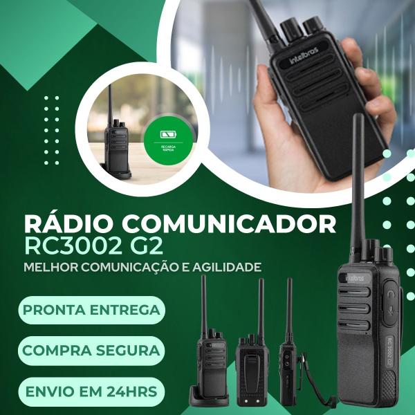 Imagem de 12 Rádios Intelbras RC3002 G2 Homologado Com Fones PTT Simples