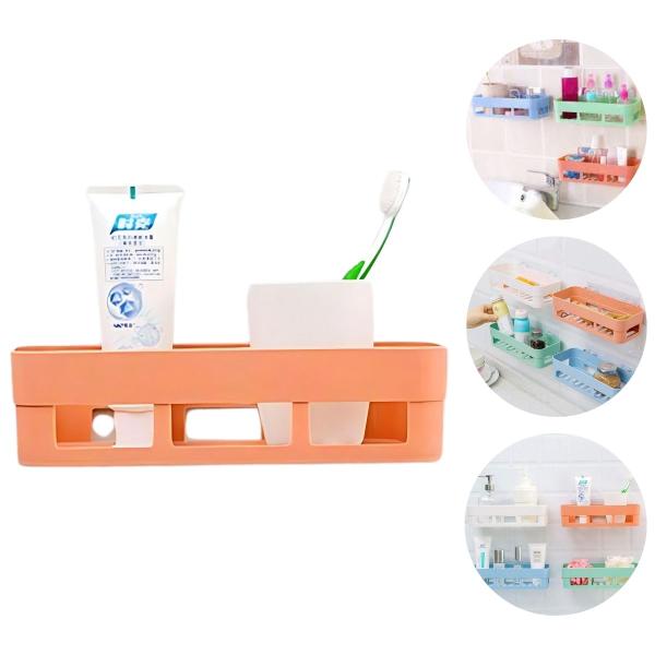 12 Suportes Organizador Porta Shampoo Sabonete Adesivo - Jf Imagem de 12 Suportes Organizador Porta Shampoo Sabonete Adesivo