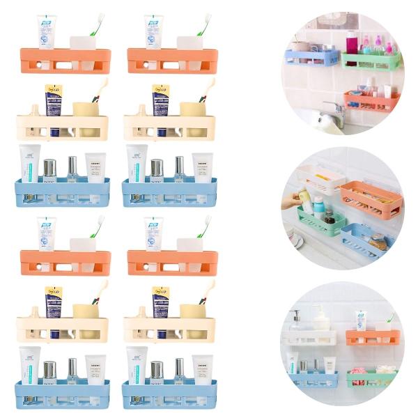 12 Suportes Organizador Porta Shampoo Sabonete Adesivo - Jf Imagem de 12 Suportes Organizador Porta Shampoo Sabonete Adesivo