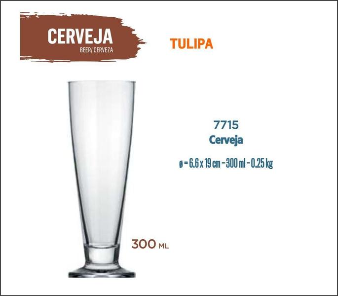 Imagem de 12 Taça Cerveja Tulipa 300ml-artesanal-pilsen-premium-ipa