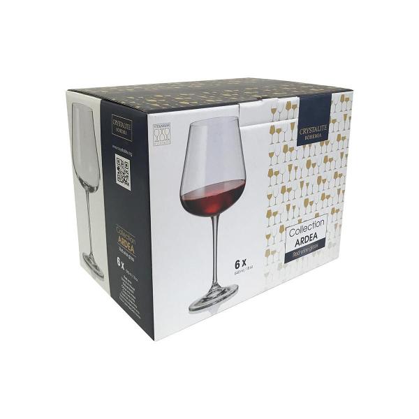 Imagem de 12 Taças De Cristal Vinho Tinto 540 Ml Linha Ardea Bohemia