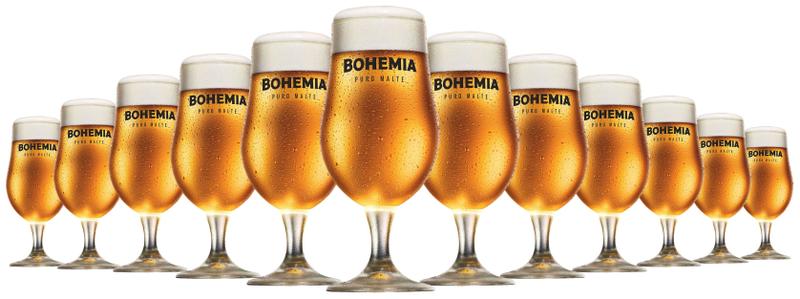 Imagem de 12 Taças Para Chopp e Cerveja Bohemia Pilsen - 380ml - Produto Ambev Oficial