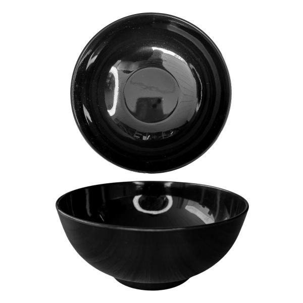 Imagem de 12 Tigelas Bowl Redonda Japones Melamina Oriental Preto 650ml