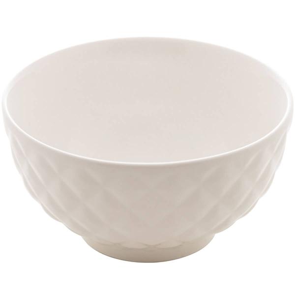 Imagem de 12 Tigelas de Porcelana Branca 280ml Bowls Lyor Diamond para Frutas Molhos Restaurante