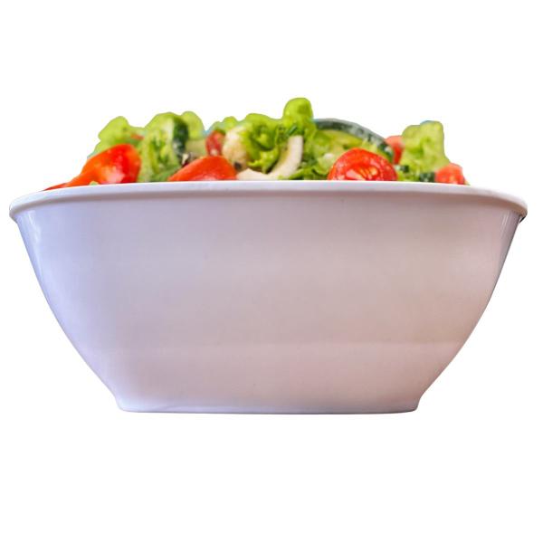 Imagem de 12 Tigelas Saladeira Grande Melamina 1,5L Espiral Luxo Bege