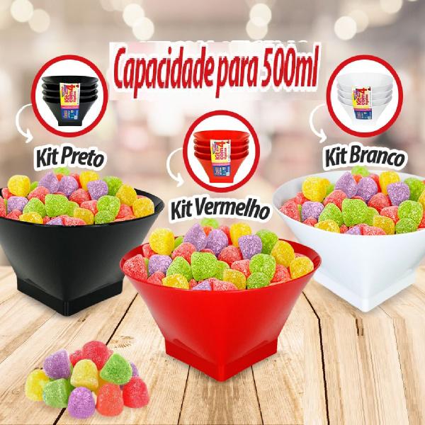 Imagem de 12 Tigelas Sobremesa Petisqueira 500ml Kit Festa Atacado