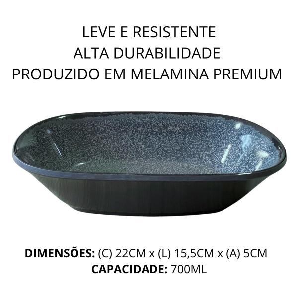 Imagem de 12 Travessa Bowl Tigela Melamina Para Servir Cozinha 700ml