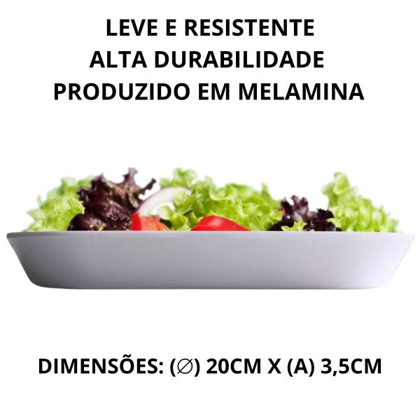 Imagem de 12 Travessas Quadrada Saladeira Pote em Melamina 20cm Luxo