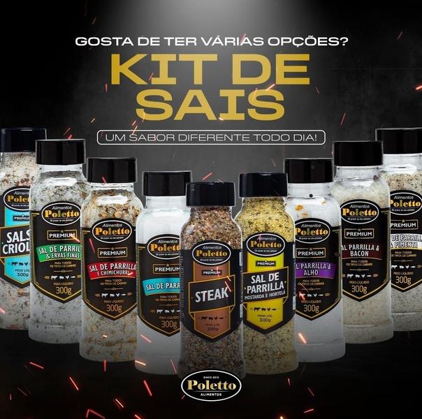 12 UNID - Sal De Parrilla Poletto - Sal Entrefino Para Churrasco 250g Imagem de 12 UNID - Sal De Parrilla Poletto - Sal Entrefino Para Churrasco 250g