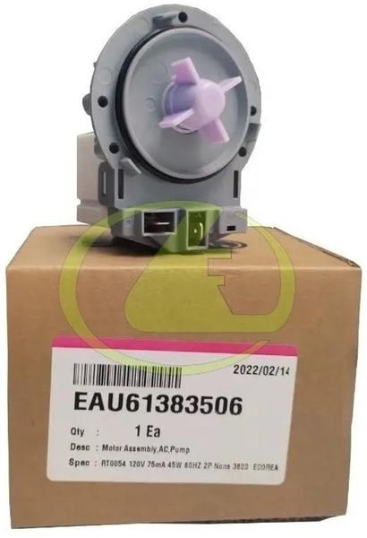 12 unidades eletrobomba 110v original lg eau61383506 = eau62263306 bpx1-8le wd1412rtb wd1485at wd1485at7 wd1485at7b Imagem de 12 unidades eletrobomba 110v original lg eau61383506 = eau62263306 bpx1-8le wd1412rtb wd1485at wd1485at7 wd1485at7b