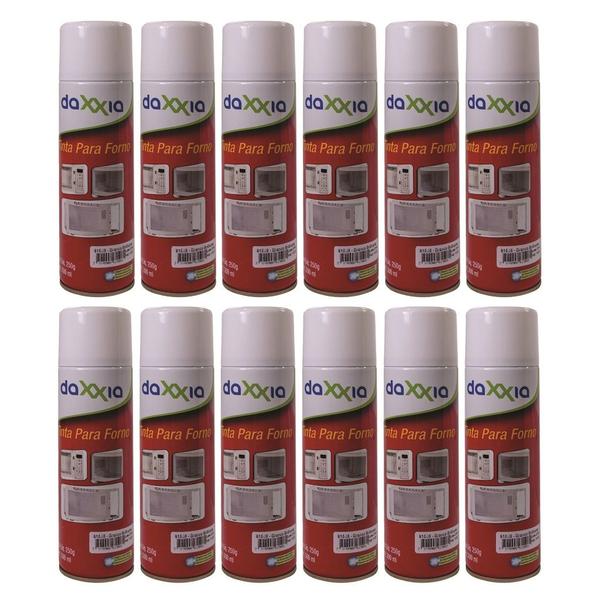 Imagem de 12 Unidades Spray Tinta Branca Forno Microondas Daxxia 300ml