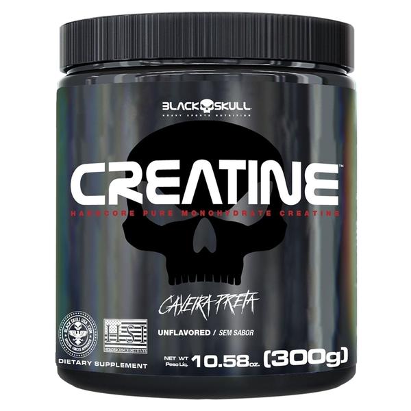 Imagem de 12 X Creatine Creatina Pura Monohidratada  Linha Caveira Preta Black Skull 300g