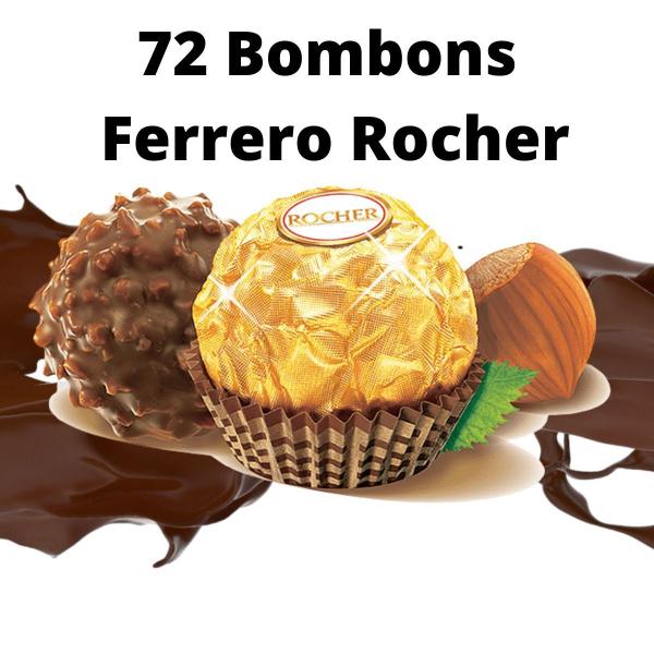 120 Bombons Ferrero Rocher Chocolate ao Leite com Avelã Imagem de 120 Bombons Ferrero Rocher Chocolate ao Leite com Avelã