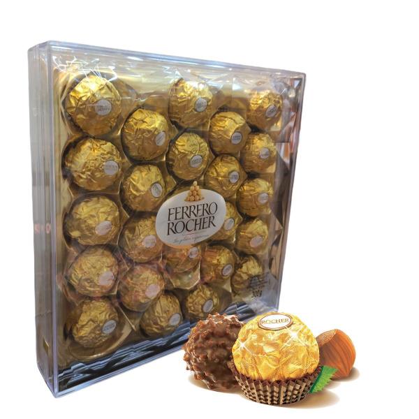 120 Bombons Ferrero Rocher Chocolate ao Leite com Avelã Imagem de 120 Bombons Ferrero Rocher Chocolate ao Leite com Avelã