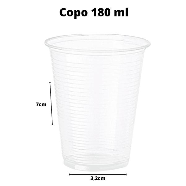 Imagem de 1200 Copos Descartáveis P/ Água Sucos Refrigerantes capacidade de 180 ml