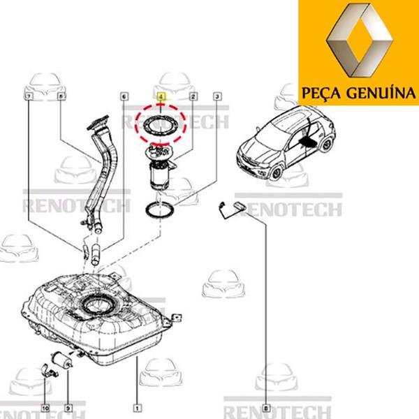 Imagem de 123165238r - porca do tanque - bomba de combustível - motor 1.0 12v b4d