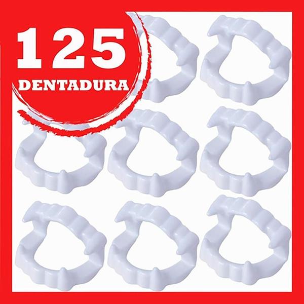 Imagem de 125 Dentaduras De Plástico Vampiro Sacolinha Festas -Barato