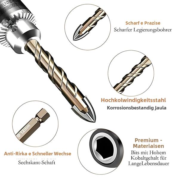 Imagem de 12pçs Conjunto De Brocas De Telha De Haste Hexagonal 3-12mm Brocas De Cerâmica Para Alvenaria De