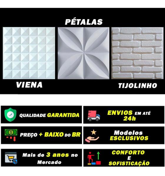 Imagem de 12placas Revestimento Pvc Para Teto Parede 3d  Total