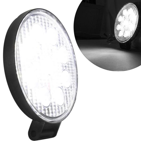 Imagem de 12Un Farol Milha Redondo 09 Led 27W 12/24V Caminhão Trator