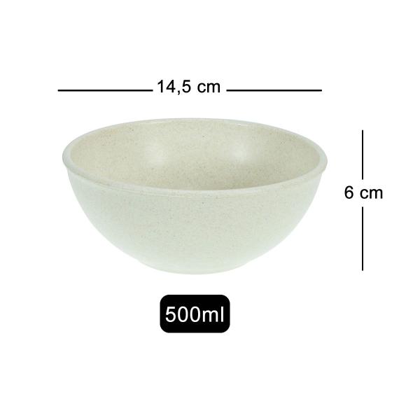 Imagem de 12un TIGELA 500ml BOWL CUMBUCA SOPA CALDO BEGE