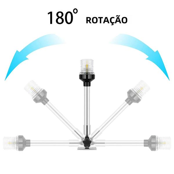 Imagem de 12V 24V LED Luz De Navegação Para Barco Dobrável Luz De Âncora Marinha Para Iate Com Sinal De Vela