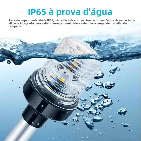 Imagem de 12V 24V LED Luz De Navegação Para Barco Dobrável Luz De Âncora Marinha Para Iate Com Sinal De Vela