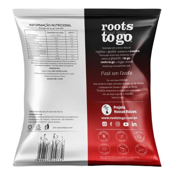 Imagem de 12X Chips De Maçã Com Canela Roots To Go 32G