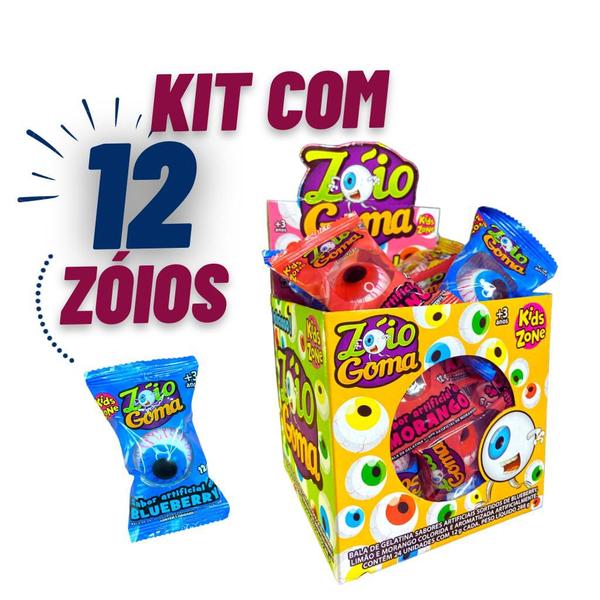 Imagem de 12x De 12g - Bala De Gelatina Divertida Zóio Goma Kids Zone