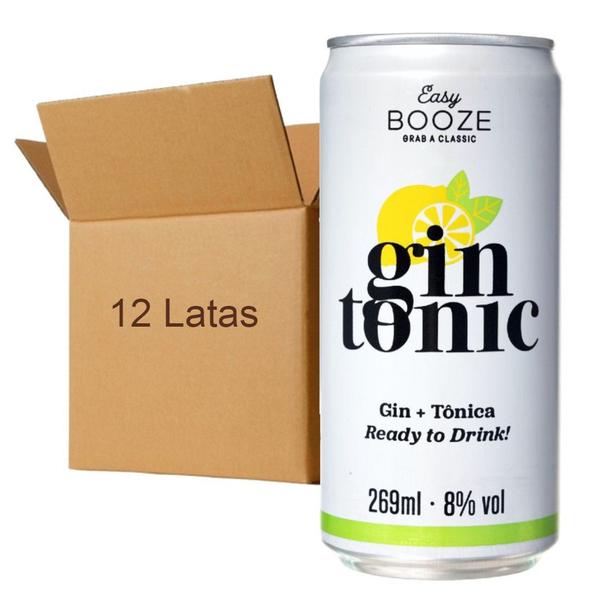 Imagem de 12x Drink Pronto EASY BOOZE Gin+Tônica 269ML